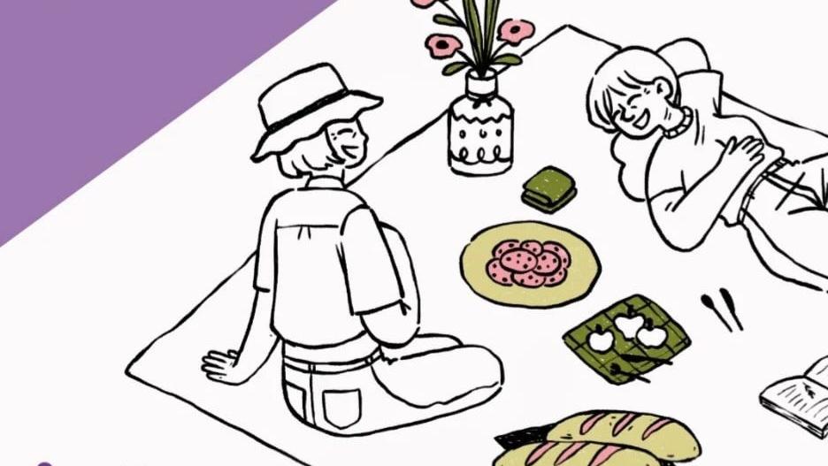Plakat mit Einladung zur Familienmesse und anschließendem Mitbring-Buffet